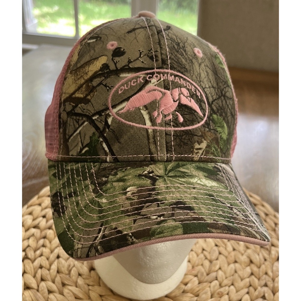 Duck Commander Trucker Hat Camo Pink Meshback Adjustable Snapback The Game